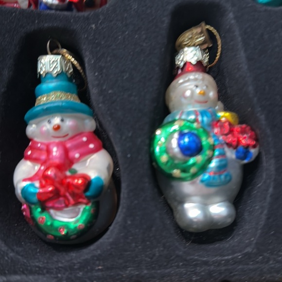 Vintage 2002 Thomas Pacconi Classics Glass Snowman Christmas Tree Ornaments 11 - Picture 10 of 14